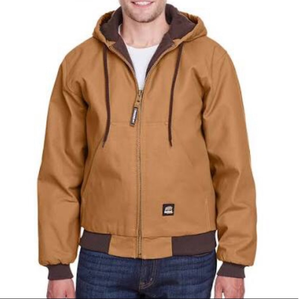 BERNE WORK JACKET BROWN SIZE MENS MEDIUM